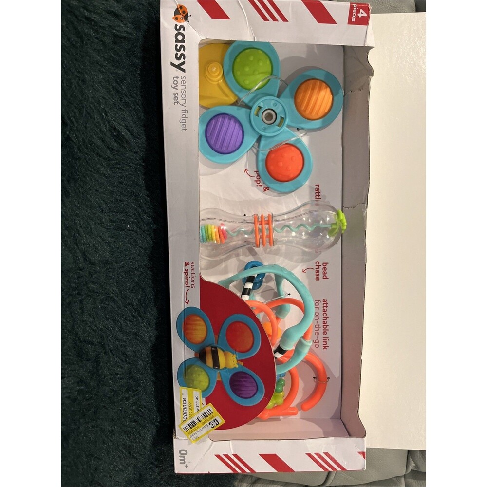 Sassy Baby Sensory Toy Set NEW w/ Tags | Teether Rattle | Newborn 0m+